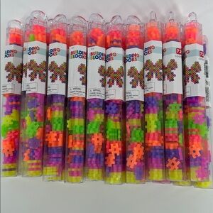 Lot of 20 Target Bullseye Playground Mini Hashtag‎ Building Blocks Sets Neon New